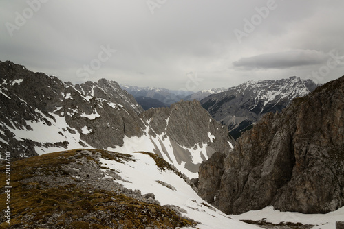 Snow-covered Alps, above Innsbruck, Austria