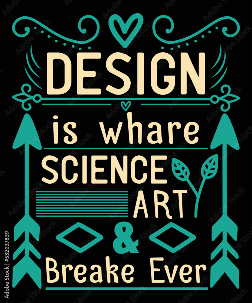 Naklejka premium Custom typography t-shirt design