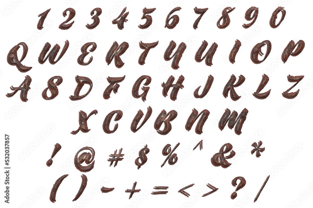 Word- design letters. Background pattern- weathered iron Word- design letters. Background pattern- weathered iron