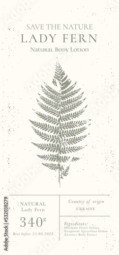 Elegant Label for Natural organic herbal products. Vintage packaging design collection for Cosmetics, Pharmacy, healthy food. Dried leaves, real herbarium