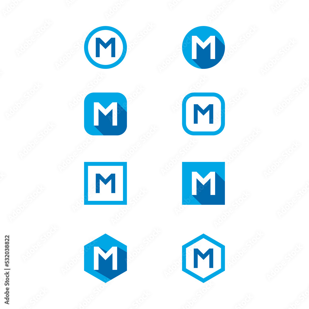 letter M icon sample