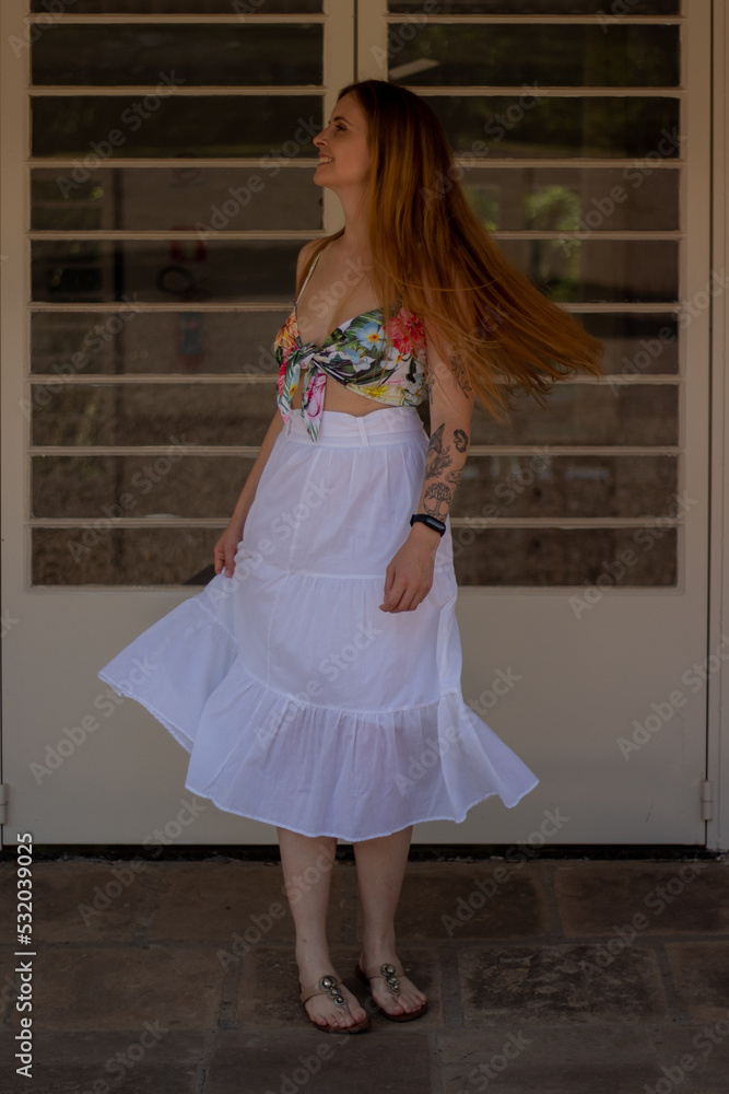 Beautiful woman in the park Beautiful woman in the park