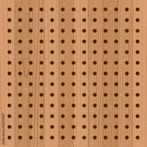 Wooden Pegboard Storage