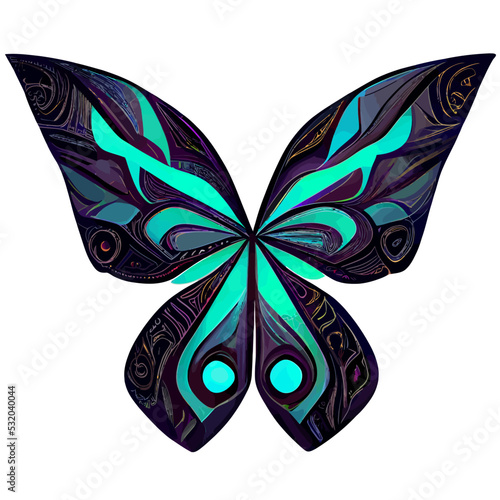 Butterfly hand drawn Stylish decorative design elements tribal for tattoo or prints posters wall art vinyl decals  Vector 