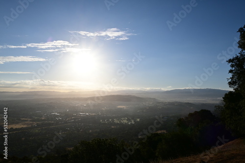 sunset over the mountains