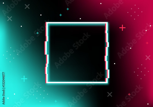 Futuristic blue red gradient vector black background.TikTok service, Tiktok background, TikTok social media. Neon rave party, vibrant colors gradient, modern wallpaper