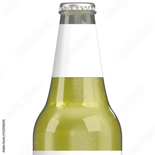 Wallpaper Mural 3D rendering illustration of a beer bottle Torontodigital.ca