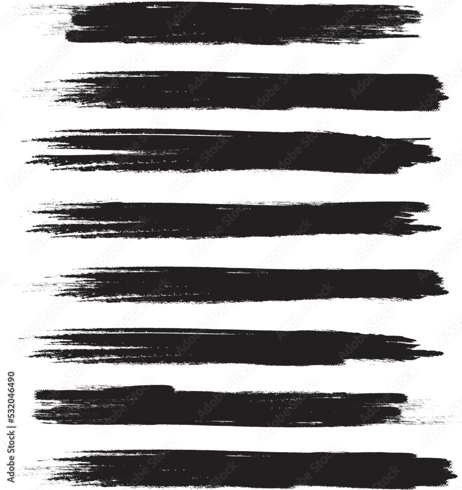 Black brush stroke set isolated on background. Collection of trendy brush stroke vector for black ink paint, grunge backdrop, dirt banner, watercolor design and dirty texture. Brush stroke vector Black brush stroke set isolated on background. Collection of trendy brush stroke vector for black ink paint, grunge backdrop, dirt banner, watercolor design and dirty texture. Brush stroke vector