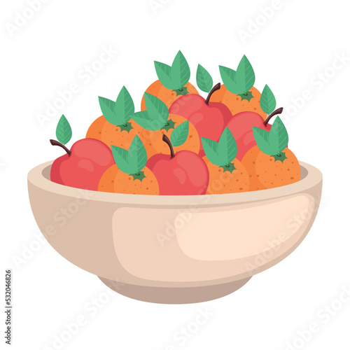 bowl with fresh fruits