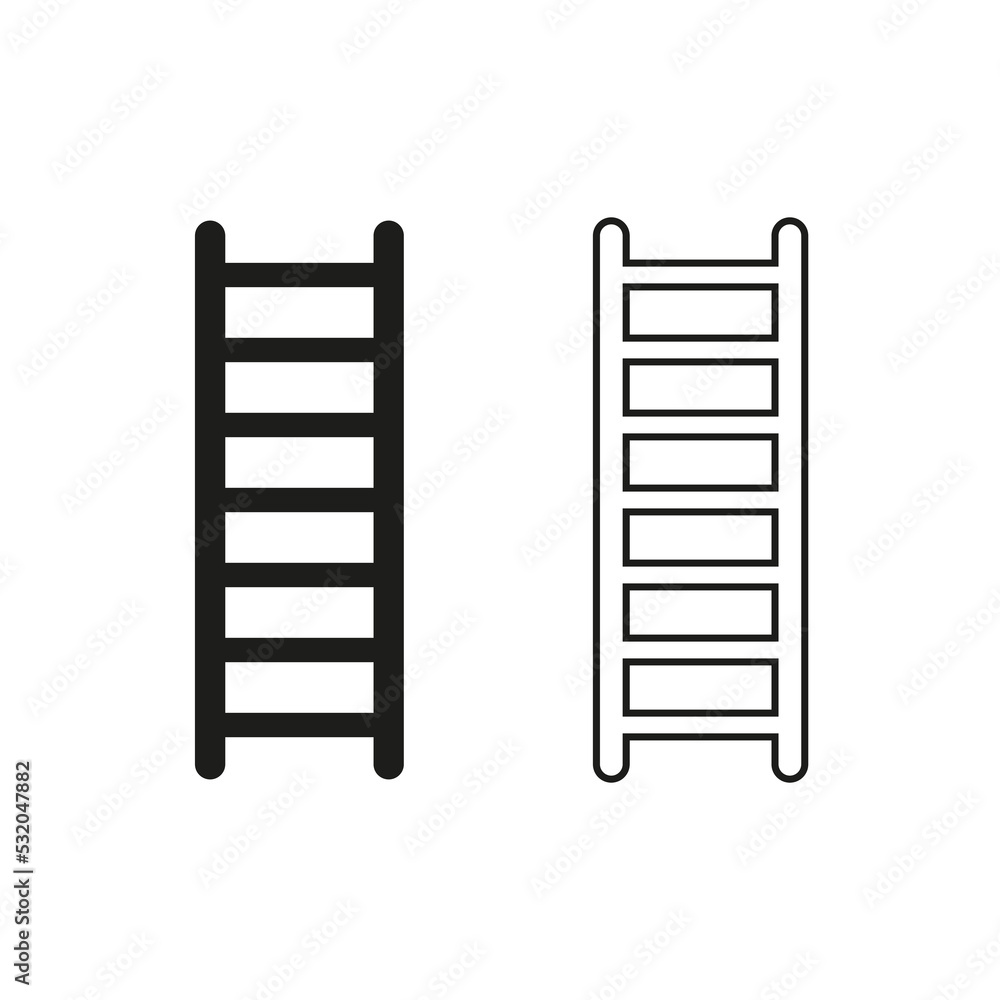 Wooden stairs icon. Wood texture. Vector background. Vector illustration. Stock image. Wooden stairs icon. Wood texture. Vector background. Vector illustration. Stock image.