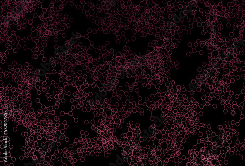 Dark Pink vector background with forms of artificial intelligence.