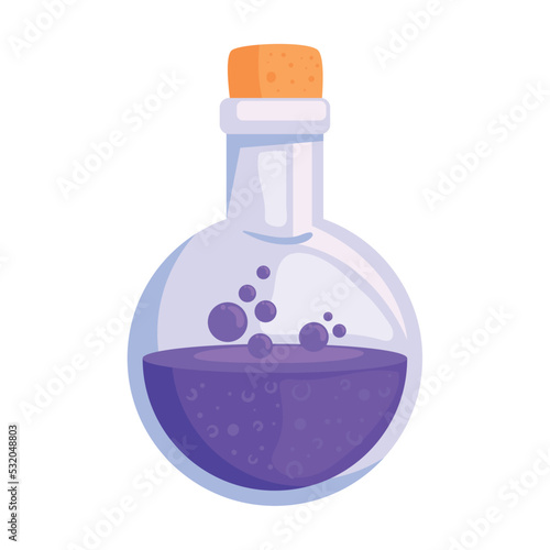 purple potion in flask