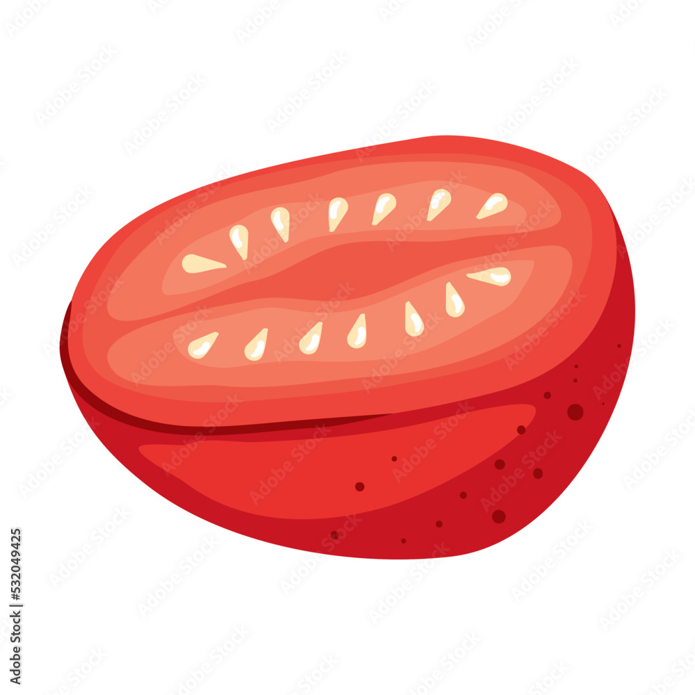 half fresh tomato half fresh tomato