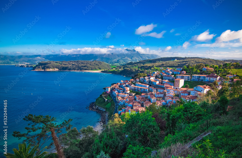 Beautiful coastal town of Lastres in Asturias (Spain), belonging to the Municipality of Colunga