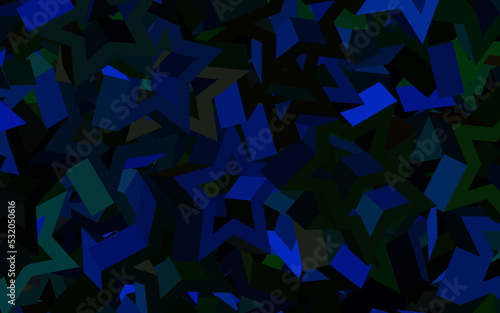 Dark Blue, Green vector texture with triangular style.