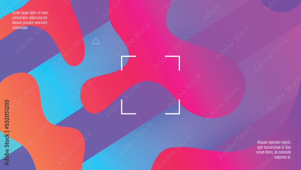 Rainbow Design. Plastic Page. Gradient Texture. Purple Bright Cover. Cool Futuristic Background. Neon Layout. Horizontal Brochure. Tech Landing Page. Lilac Rainbow Design