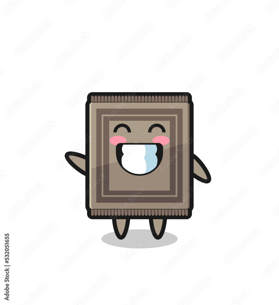 carpet cartoon character doing wave hand gesture carpet cartoon character doing wave hand gesture