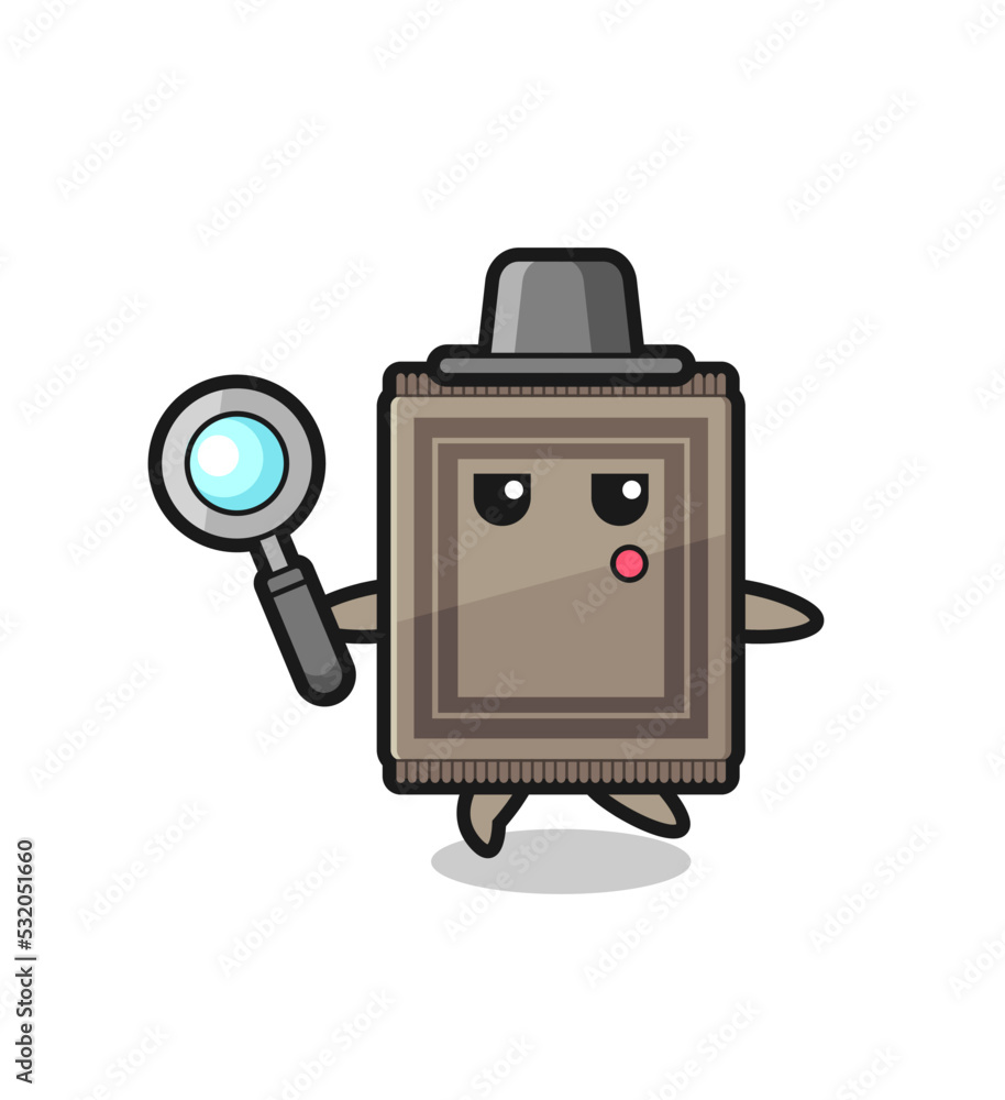 carpet cartoon character searching with a magnifying glass carpet cartoon character searching with a magnifying glass