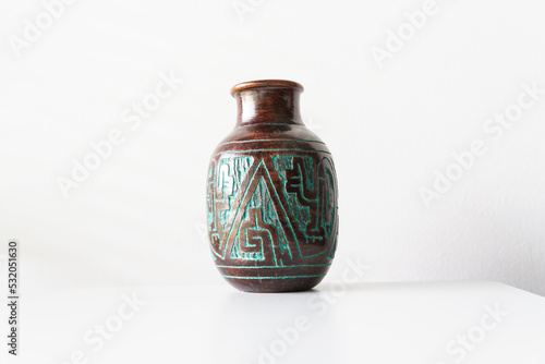 ceramic vase on a white background