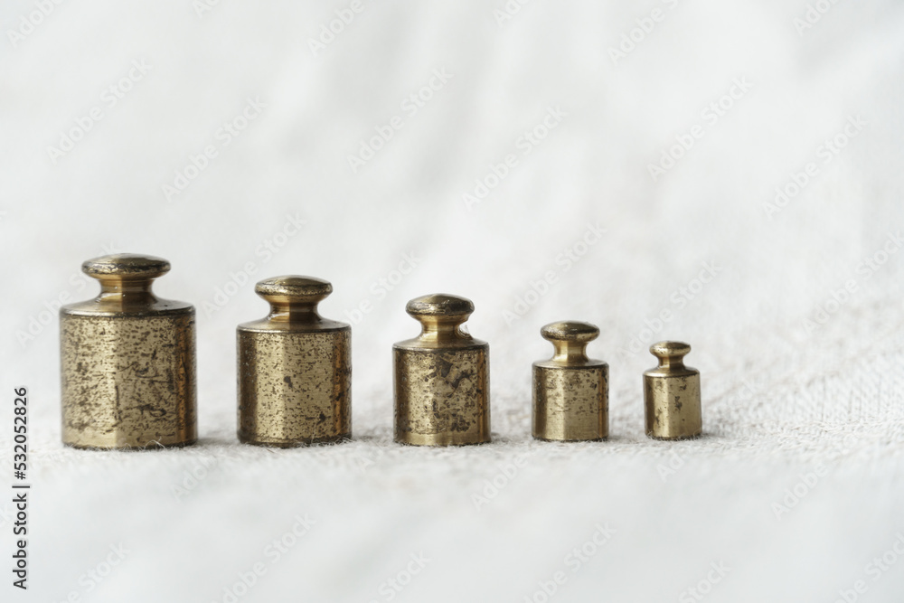 weigth scale calibration bullets on white background weigth scale calibration bullets on white background