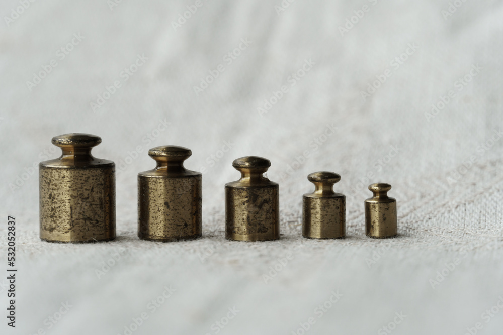 weigth scale calibration bullets on white background weigth scale calibration bullets on white background