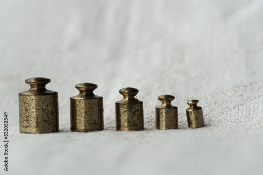 weigth scale calibration bullets on white background weigth scale calibration bullets on white background