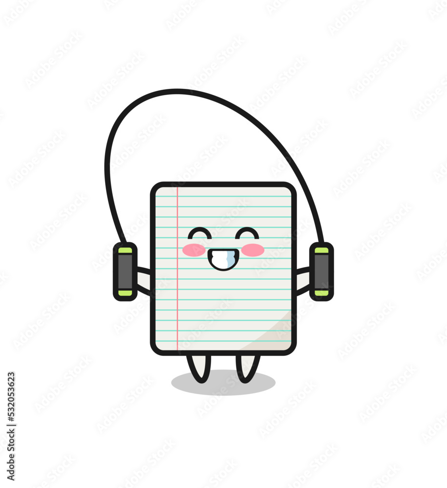 paper character cartoon with skipping rope paper character cartoon with skipping rope
