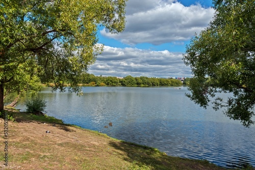 On the shore of the lake