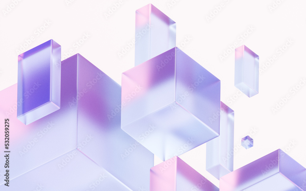 Transparent glass with gradient colors, 3d rendering. Transparent glass with gradient colors, 3d rendering.