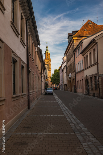narrow street in the evening