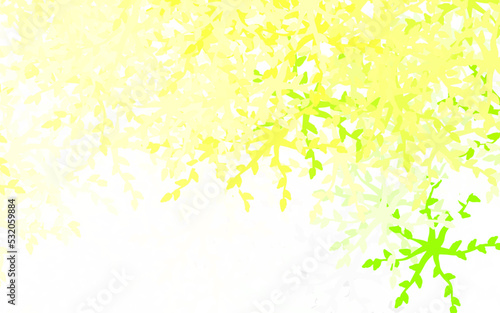 Light Green  Yellow vector texture with abstract forms.
