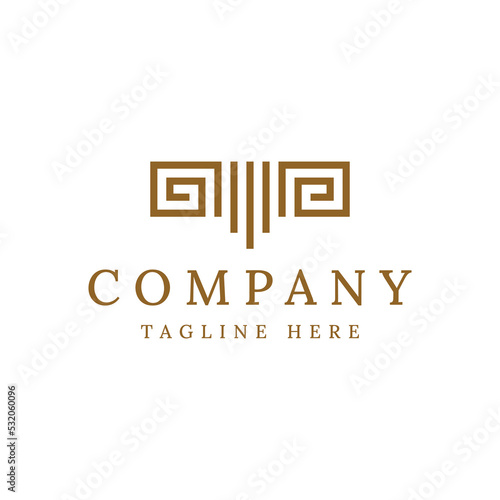 modern abstract ram goat geometric logo design