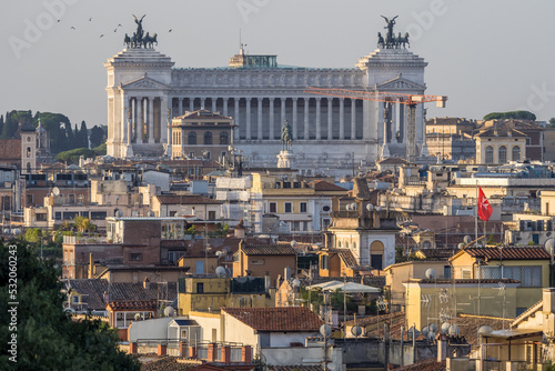 Victor Emmanue II Natiinal Monument view from Pincio Hill in Rome photo