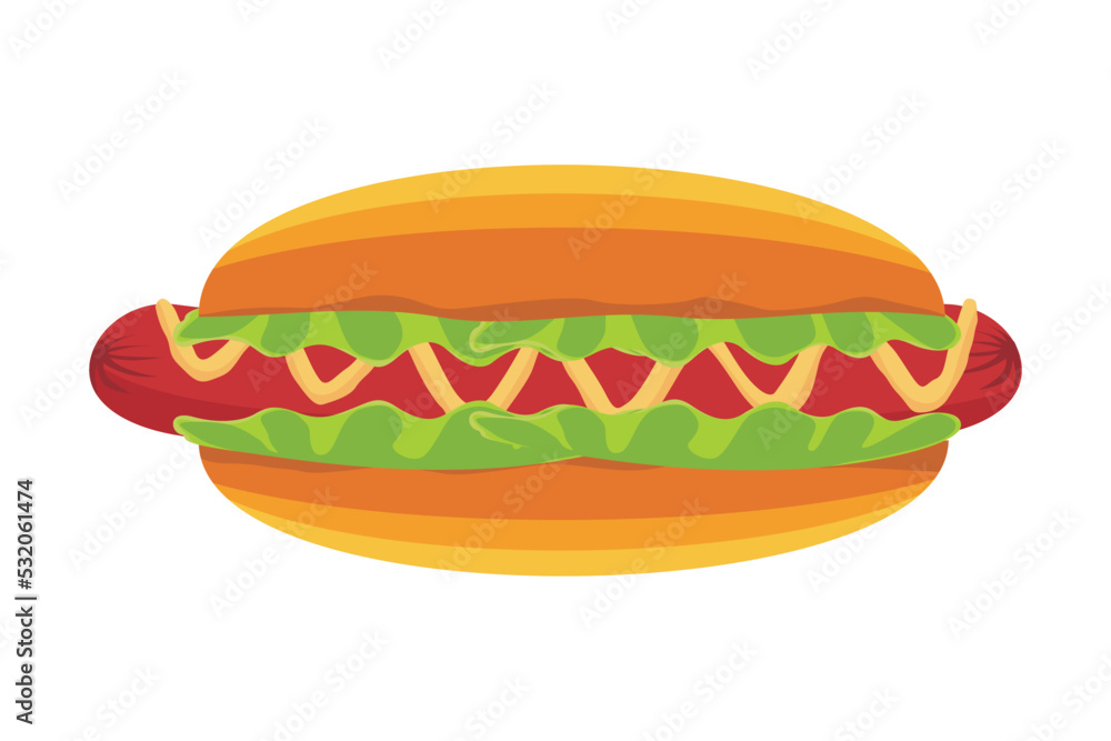 Sandwich vector. Cheese burger. Fast food. Illustration of delicious food in a fast food restaurant Sandwich vector. Cheese burger. Fast food. Illustration of delicious food in a fast food restaurant
