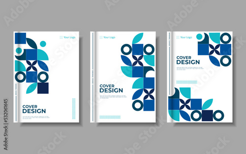 modern geometric cover bussines template design