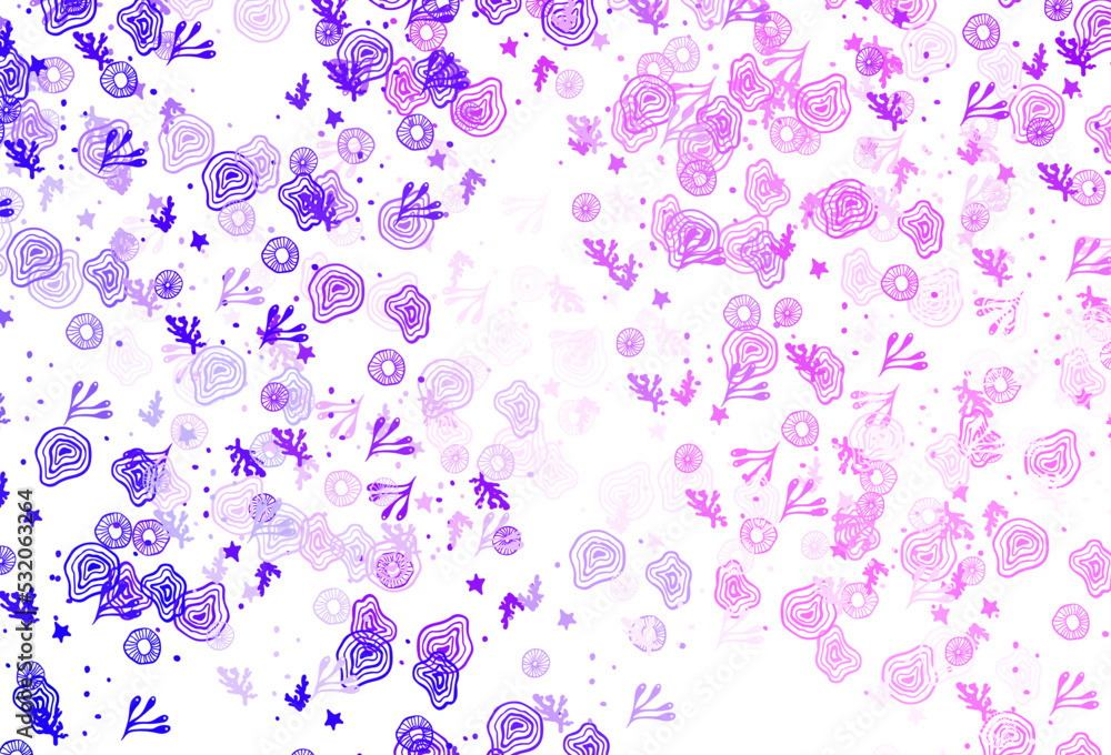 Light Purple, Pink vector pattern with random forms.