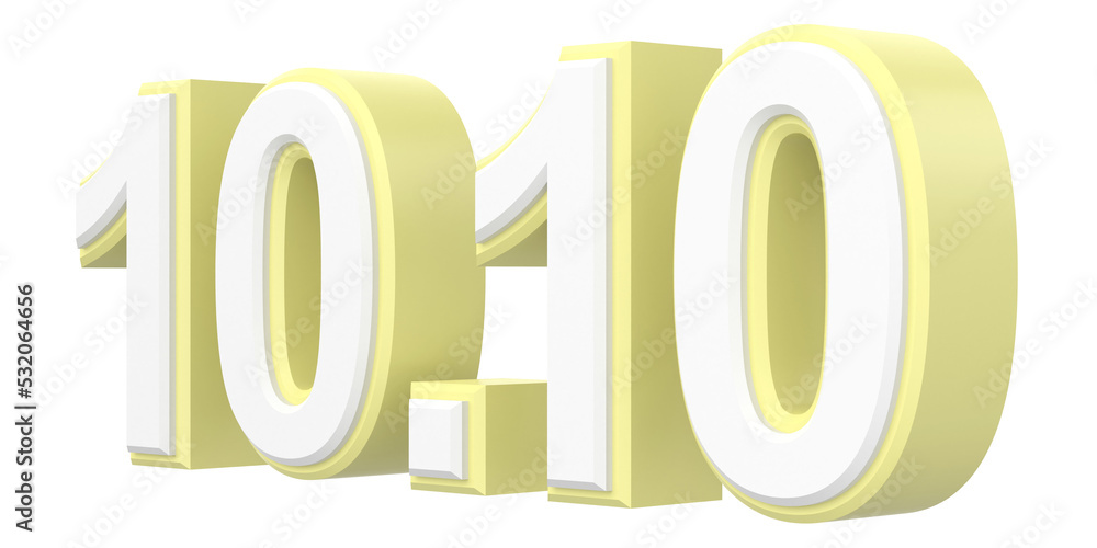 10.10 sale. October sale. 3D illustration. 10.10 sale. October sale. 3D illustration.