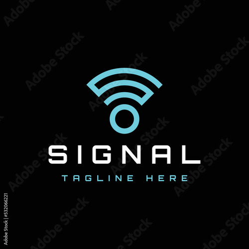 modern letter S wifi signal logo design photo