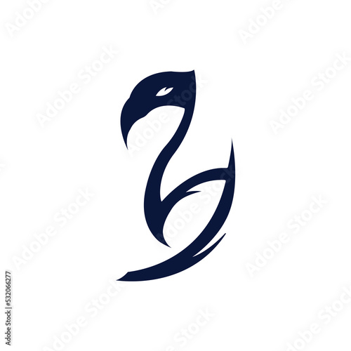 Duck logo icon illustration. illustration logo icon line style related to animal. Simple design editable