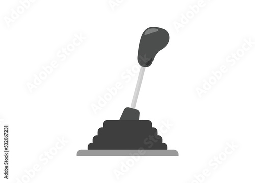 Manual gear lever. Simple flat illustration.