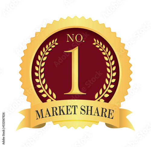 No.1 medal icon illustration | market share (png) photo