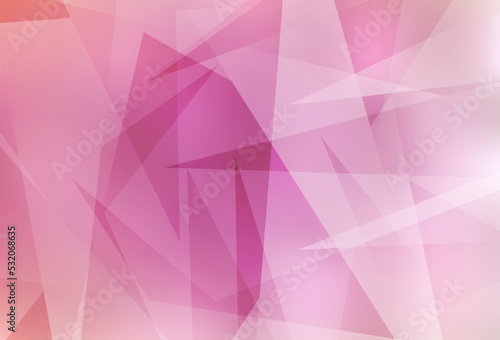 Light Pink vector template with crystals, triangles.