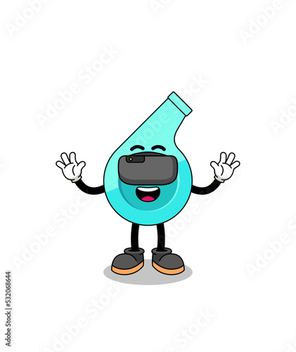 Illustration of whistle with a vr headset