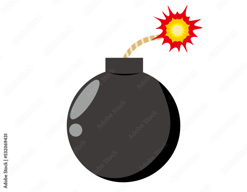 導火線付きの爆弾のベクターイラスト Stock Vector | Adobe Stock