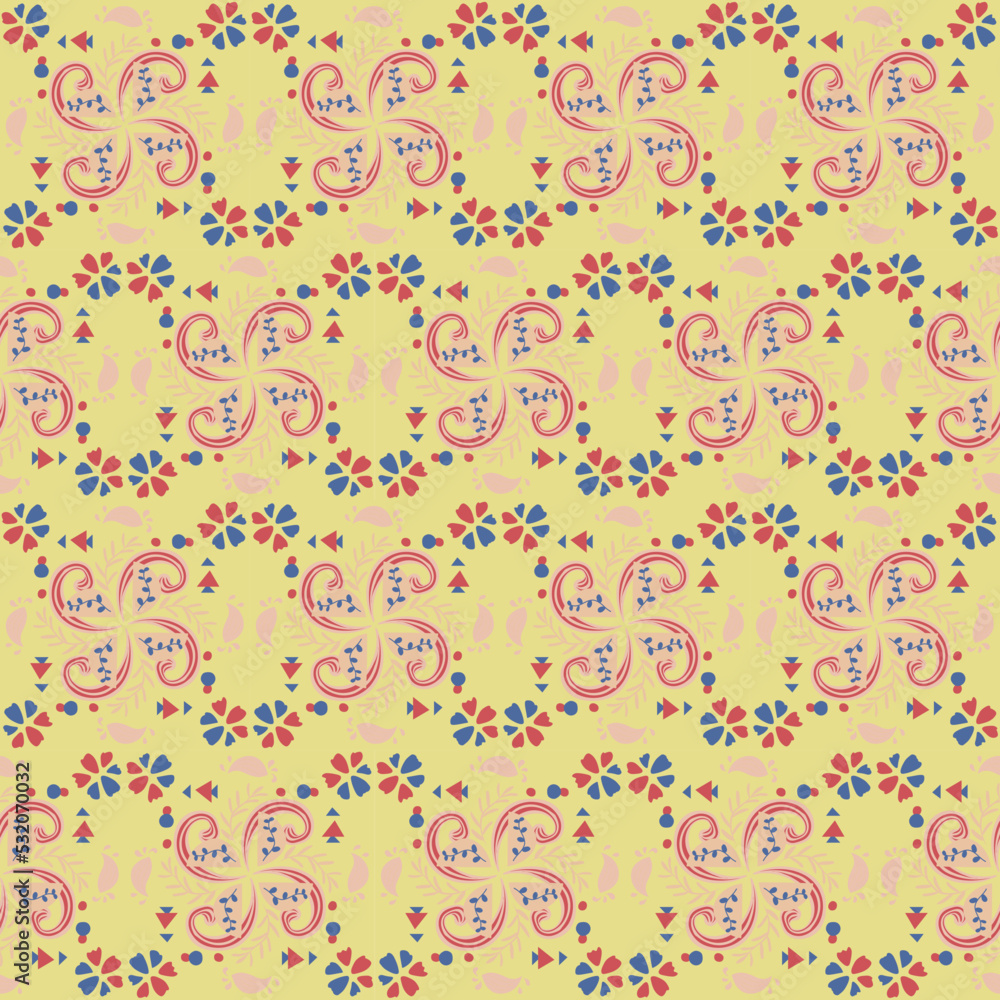 Floral Seamless Pattern Background Garden Nature Damask Aboriginal Ornament Art Floral Seamless Pattern Background Garden Nature Damask Aboriginal Ornament Art