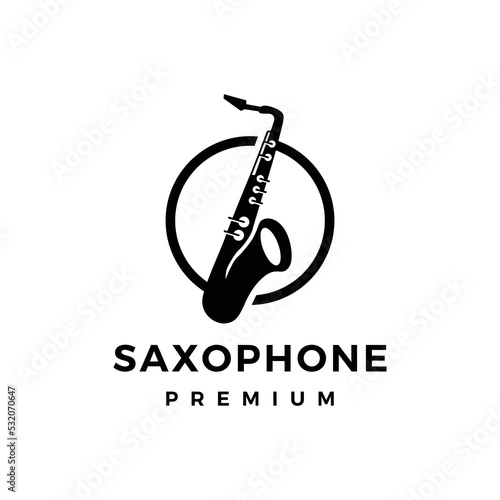 Saxophone Logo vector icon illustration