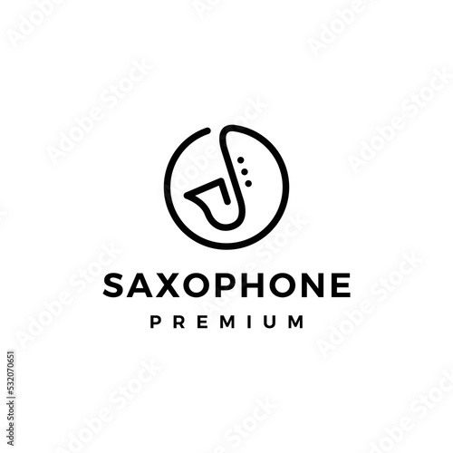 Saxophone Logo vector icon illustration
