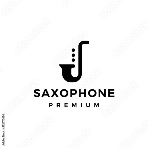 Saxophone Logo vector icon illustration