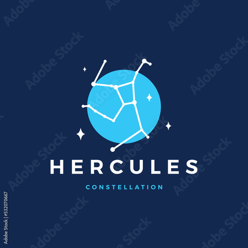 Hercules Star Constellation Logo Vector Icon Illustration