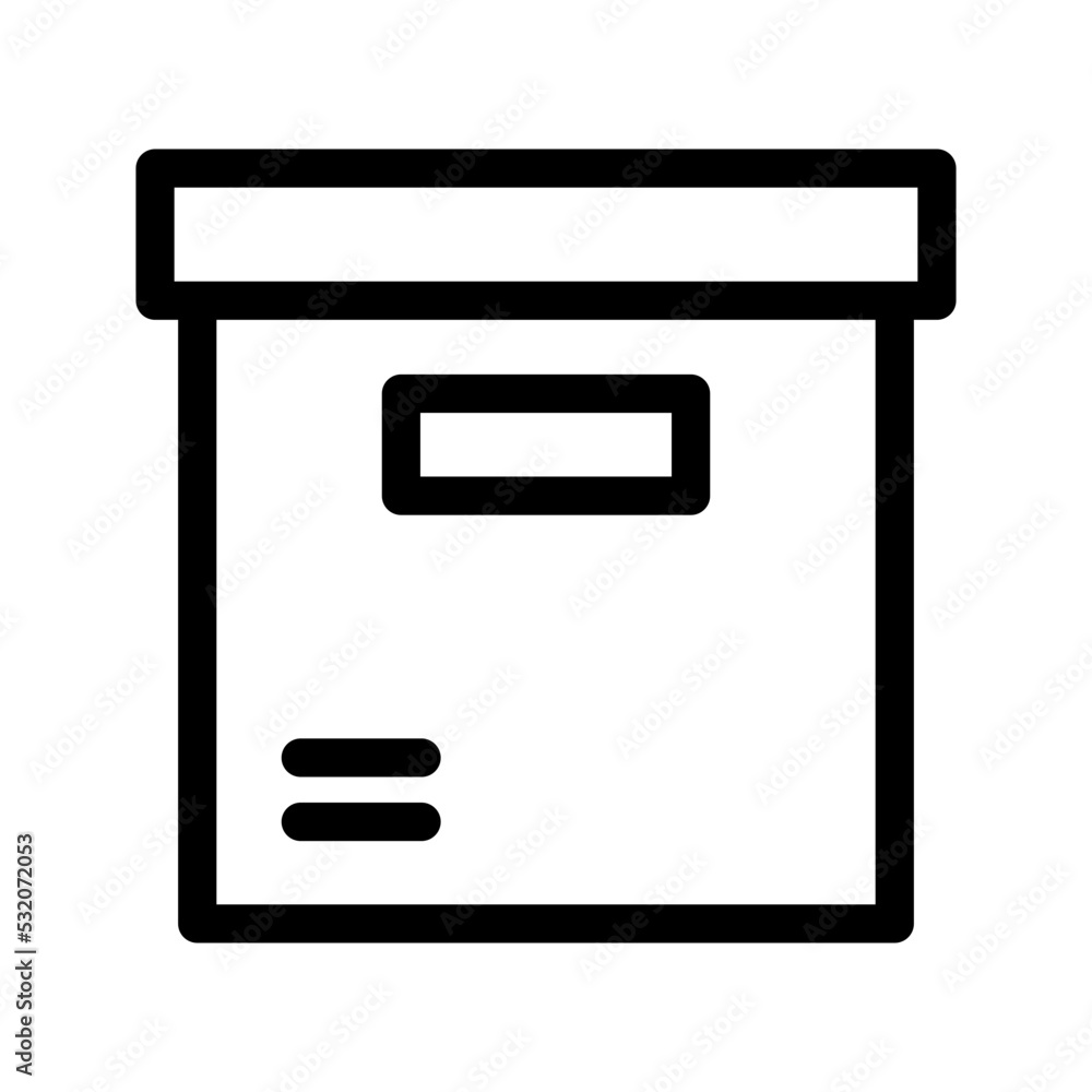 Box Icon Vector Symbol Design Illustration Box Icon Vector Symbol Design Illustration